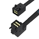 MiniSAS HD SFF-8643转SFF-8643内弯服务器数据线